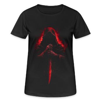 Red Grim Reaper Dagger - Women's Breathable T-Shirt - black - Front - AI Model Female 172 light (172cm)