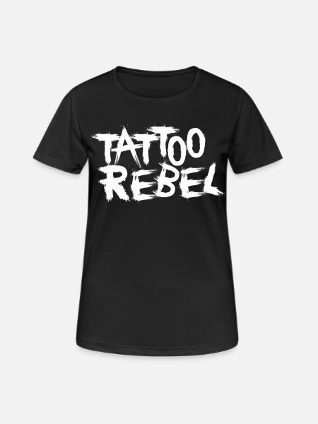 Tattoo Rebel white - Frauen T-Shirt atmungsaktiv - Schwarz