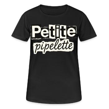 Humour Petite Pipelette Fille Bavarde - T-shirt respirant Femme - noir - Devant - AI Model Female 172 light (172cm)