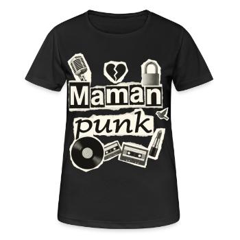 Mother Rocker Rock Humor Mom Punk - Women's Breathable T-Shirt - black - Front - AI Model Female 172 light (172cm)