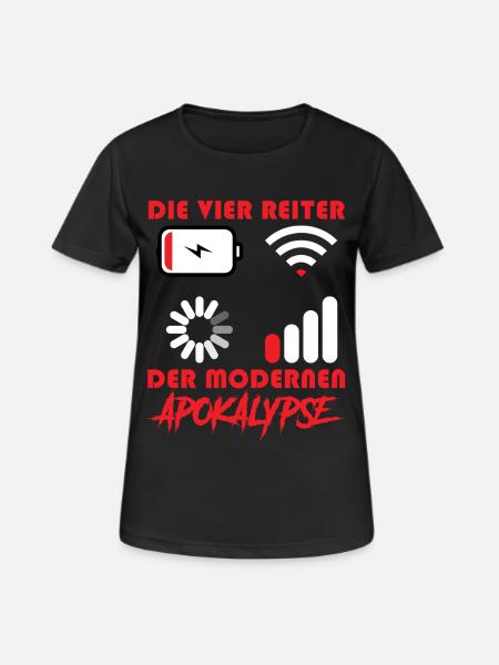 Computer DIE VIER REITER DER MODERNEN APOKALYPSE - Frauen T-Shirt atmungsaktiv - Schwarz