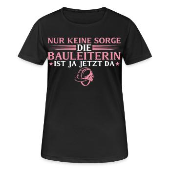 Construction de la maison - le responsable de la construction est ici maintenant - T-shirt respirant Femme - noir - Devant - AI Model Female 172 light (172cm)