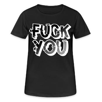 Fuck you - Women's Breathable T-Shirt - black - Front - AI Model Female 172 light (172cm)