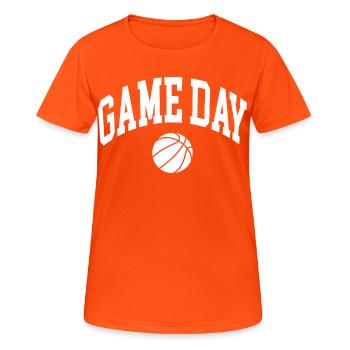 Game Day Basketball Fan - Women's Breathable T-Shirt - neon orange - Front - AI Model Female 172 dark (172cm)