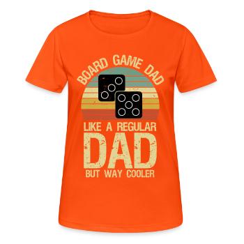 board game dad Board gamer father Board games - Women's Breathable T-Shirt - neon orange - Front - AI Model Female 172 dark (172cm)