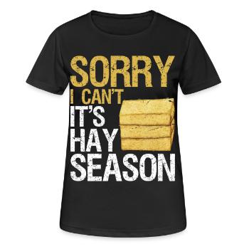 Désolé, je ne peux pas, c’est la saison du foin - T-shirt respirant Femme - noir - Devant - AI Model Female 172 light (172cm)