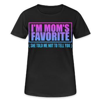 Unbestreitbar Mamas Liebling - Kinderspruch - Frauen T-Shirt atmungsaktiv - Schwarz - Vorne - AI Model Female 172 light (172cm)