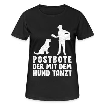 FACTEUR : LE FACTEUR DANSE AVEC LE CHIEN DRÔLE - T-shirt respirant Femme - noir - Devant - AI Model Female 172 light (172cm)