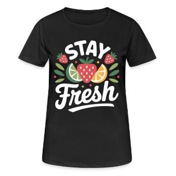 Reste tranquille - T-shirt respirant Femme - noir - Devant - AI Model Female 172 light (172cm)
