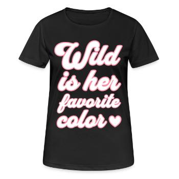 Le sauvage est sa couleur préférée - T-shirt respirant Femme - noir - Devant - AI Model Female 172 light (172cm)