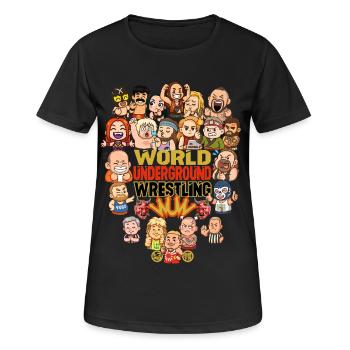 Dessins animés de lutte underground - T-shirt respirant Femme - noir - Devant - AI Model Female 172 light (172cm)