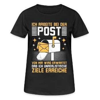 Postman WORK AT THE POST OFFICE Fun - Women's Breathable T-Shirt - black - Front - AI Model Female 172 light (172cm)