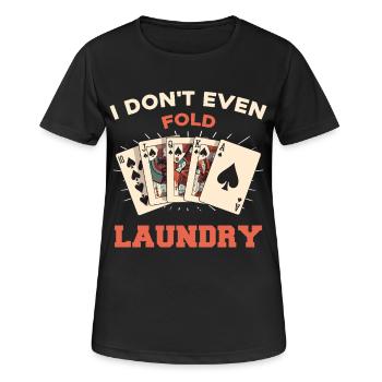Je ne plie même pas le linge - T-shirt respirant Femme - noir - Devant - AI Model Female 172 light (172cm)