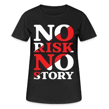 No Risk No Story - Women's Breathable T-Shirt - black - Front - AI Model Female 172 light (172cm)