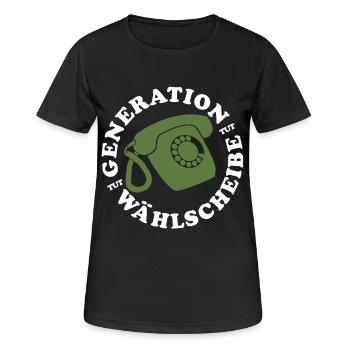 Generation Landline Telephone - Women's Breathable T-Shirt - black - Front - AI Model Female 172 light (172cm)