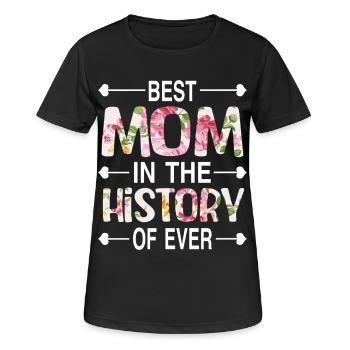 Mom Mom - Women's Breathable T-Shirt - black - Front - AI Model Female 172 light (172cm)