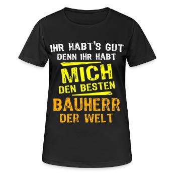 Cadeau de constructeur - T-shirt respirant Femme - noir - Devant - AI Model Female 172 light (172cm)