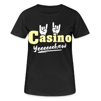 Casino Glücksspieler - Frauen T-Shirt atmungsaktiv - Schwarz - Vorne - AI Model Female 172 light (172cm)