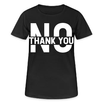 Non merci - T-shirt respirant Femme - noir - Devant - AI Model Female 172 light (172cm)