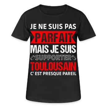 Toulouse-Unterstützer Rugby-Geschenk Toulouse - Frauen T-Shirt atmungsaktiv - Schwarz - Vorne - AI Model Female 172 light (172cm)