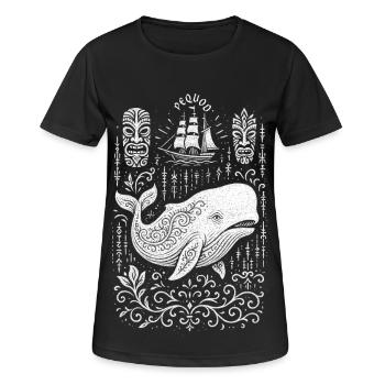 Moby Dick - T-shirt respirant Femme - noir - Devant - AI Model Female 172 light (172cm)