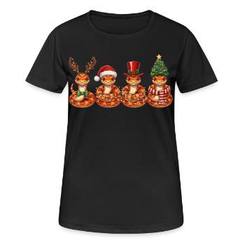 Lumières de Noël Serpent des Blés - T-shirt respirant Femme - noir - Devant - AI Model Female 172 light (172cm)