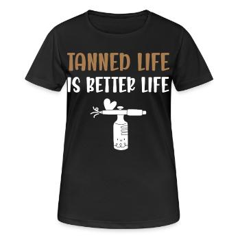  Spray Tanning Artist Oil Professional Kit Spray - Women's Breathable T-Shirt - black - Front - AI Model Female 172 light (172cm)