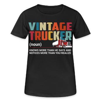 Lkw Fahrer - Frauen T-Shirt atmungsaktiv - Schwarz - Vorne - AI Model Female 172 light (172cm)