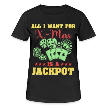 Casino - Frauen T-Shirt atmungsaktiv - Schwarz - Vorne - AI Model Female 172 light (172cm)