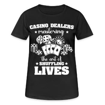Casino - Frauen T-Shirt atmungsaktiv - Schwarz - Vorne - AI Model Female 172 light (172cm)