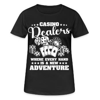 Casino Glücksspieler - Frauen T-Shirt atmungsaktiv - Schwarz - Vorne - AI Model Female 172 light (172cm)
