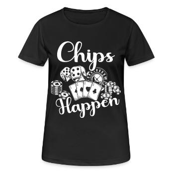Casino Glücksspieler - Frauen T-Shirt atmungsaktiv - Schwarz - Vorne - AI Model Female 172 light (172cm)