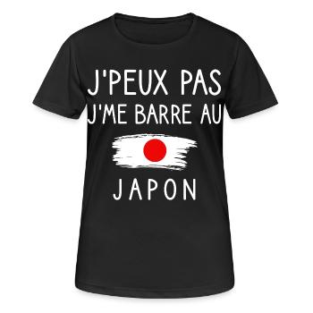 Ich kann nicht, ich bin Barre in Japan Humor Reisen - Frauen T-Shirt atmungsaktiv - Schwarz - Vorne - AI Model Female 172 light (172cm)