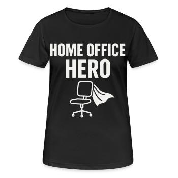 Home Office Hero: Your everyday office life - Women's Breathable T-Shirt - black - Front - AI Model Female 172 light (172cm)