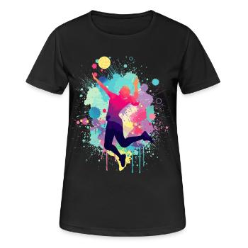 Volleyball player, volleyball, volleyball player - Women's Breathable T-Shirt - black - Front - AI Model Female 172 light (172cm)
