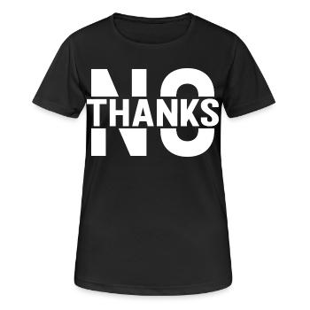 Non merci - T-shirt respirant Femme - noir - Devant - AI Model Female 172 light (172cm)