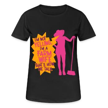 Épouse d’une mère fermière - T-shirt respirant Femme - noir - Devant - AI Model Female 172 light (172cm)