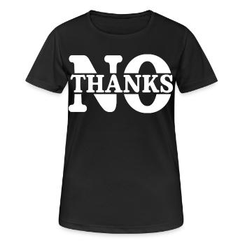 Non merci - T-shirt respirant Femme - noir - Devant - AI Model Female 172 light (172cm)