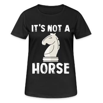 Es ist kein Pferd Schachfigur - Frauen T-Shirt atmungsaktiv - Schwarz - Vorne - AI Model Female 172 light (172cm)