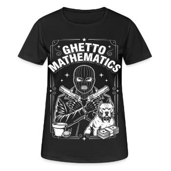 Ghetto Mathematics - Frauen T-Shirt atmungsaktiv - Schwarz - Vorne - AI Model Female 172 light (172cm)
