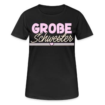 Große Schwester - Frauen T-Shirt atmungsaktiv - Schwarz - Vorne - AI Model Female 172 light (172cm)