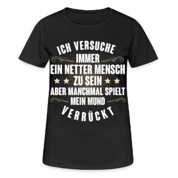 Gros tumulte - T-shirt respirant Femme - noir - Devant - AI Model Female 172 light (172cm)
