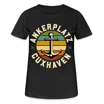 Vacances en mer du Nord à ANCHORAGE CUXHAVEN Fun - T-shirt respirant Femme - noir - Devant - AI Model Female 172 light (172cm)