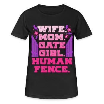 Wife of a farmer Mother - Women's Breathable T-Shirt - black - Front - AI Model Female 172 light (172cm)