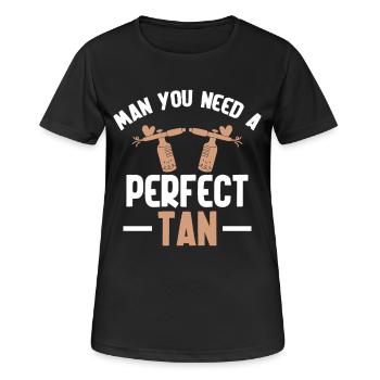 Spray Tan Artist Tanning Tent Spray Tan Technician - Women's Breathable T-Shirt - black - Front - AI Model Female 172 light (172cm)