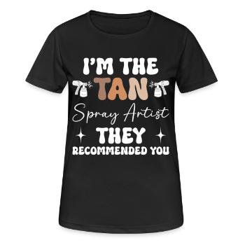 Spray Tan Technician Tanning Artist Spray Tan Tech - Women's Breathable T-Shirt - black - Front - AI Model Female 172 light (172cm)