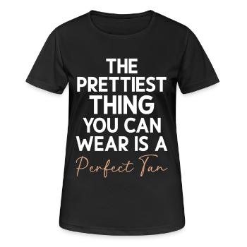  Spray Tan Tech Oil Machine Kit Spray Tanning - Women's Breathable T-Shirt - black - Front - AI Model Female 172 light (172cm)