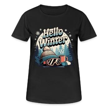 Ski Skiing Skier - Women's Breathable T-Shirt - black - Front - AI Model Female 172 light (172cm)