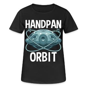 Orbite Handpan - T-shirt respirant Femme - noir - Devant - AI Model Female 172 light (172cm)