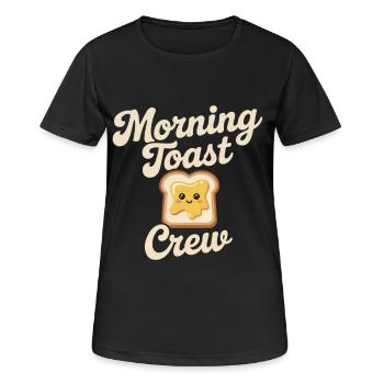 Équipe du Toast du Matin - T-shirt respirant Femme - noir - Devant - AI Model Female 172 light (172cm)